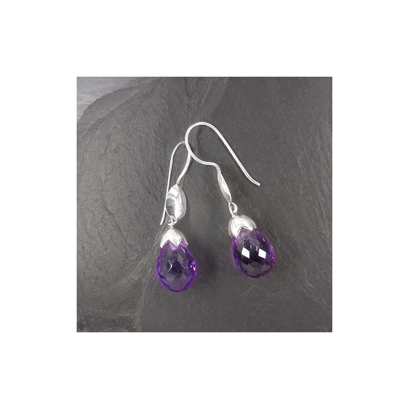 Amethyst - Ohrringe Tropfen